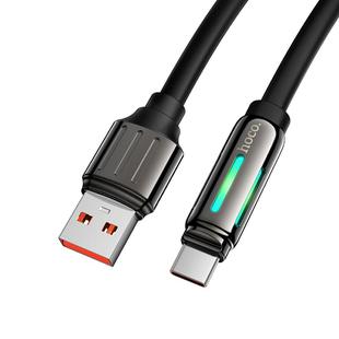 hoco U136 USB to USB-C / Type-C 5A Prize Charging Data Cable, Length:1.2m(Black)