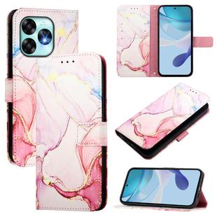 For Umidigi A15 / A15C / A15T PT003 Marble Pattern Flip Leather Phone Case(Rose Gold)