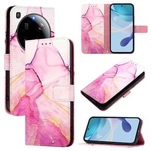 For Xiaomi 15 Ultra PT003 Marble Pattern Flip Leather Phone Case(Pink Purple Gold)