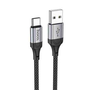 hoco X102 USB to USB-C / Type-C Fresh 3A Charging Data Cable, Length:1m(Black)