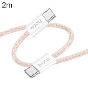 hoco X104 USB-C / Type-C to USB-C / Type-C Source 60W Charging Data Cable, Length:2m(Pink)