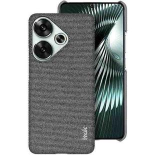 For Redmi Turbo 3 5G imak Ruiyi Series Cloth Texture PU + PC Phone Case(Dark Grey)