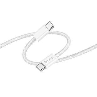 hoco X105 USB-C / Type-C to USB-C / Type-C Hero 60W Charging Data Cable, Length:1m(White)