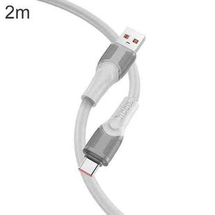 hoco X106 USB to USB-C / Type-C Big Bull 5A Charging Data Cable, Length:2m(Grey)