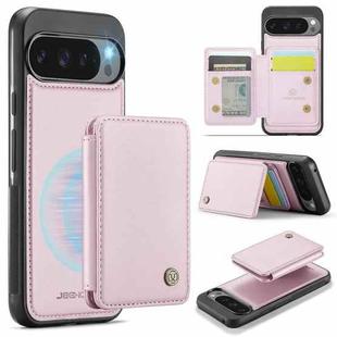 For Google Pixel 9 Pro XL JEEHOOD J05 Business Magnetic Style RFID Leather Phone Case(Pink)