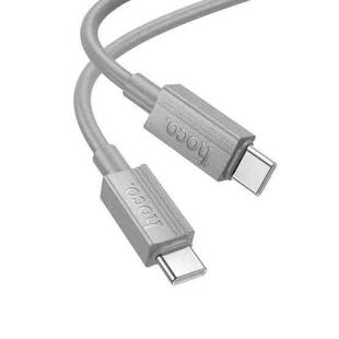 hoco X107 USB-C / Type-C to USB-C / Type-C Favor 60W Charging Data Cable, Length:1m(Grey)