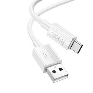 hoco X107 USB to USB-C / Type-C Favor 3A Charging Data Cable, Length:1m(White)