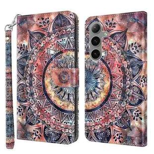 For Samsung Galaxy S24 FE 5G 3D Painted Leather Phone Case(Colorful Mandala)