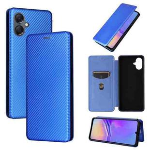 For Samsung Galaxy A07 4G Carbon Fiber Texture Flip Leather Phone Case(Blue)