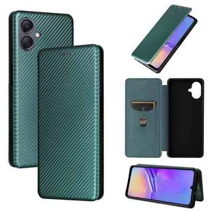 For Samsung Galaxy A07 4G Carbon Fiber Texture Flip Leather Phone Case(Green)