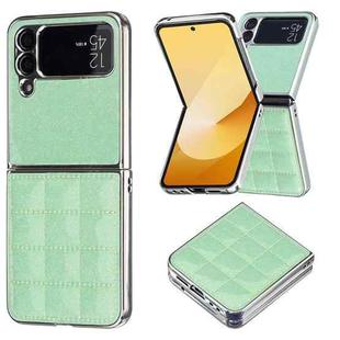 For Samsung Galaxy Z Flip4 Electroplating Square Glitter PU Phone Case(Green)