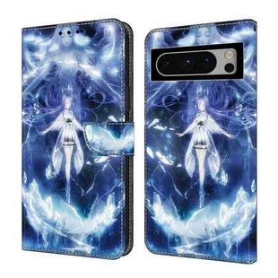 For Google Pixel 9 Pro XL Crystal Painted Leather Phone case(Magic Fairy)