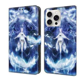 For iPhone 16 Pro Max Crystal Painted Leather Phone case(Magic Fairy)