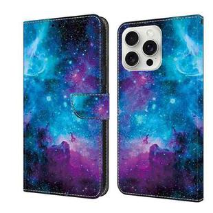 For iPhone 16 Pro Max Crystal Painted Leather Phone case(Starry Sky)