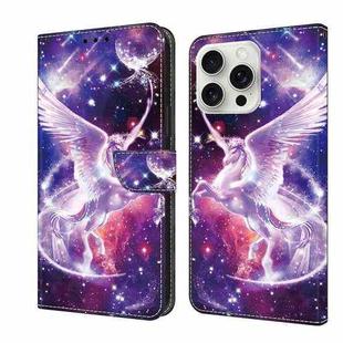 For iPhone 16 Pro Crystal Painted Leather Phone case(Unicorn)