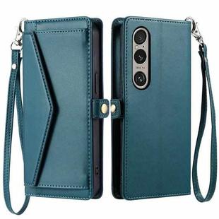 For Sony Xperia 1 VII Wallet Multi-card Slot Leather Phone Case with Lanyard(Green)