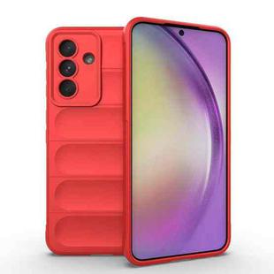 For Samsung Galaxy A56 5G Magic Shield TPU + Flannel Phone Case(Red)