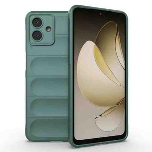 For Samsung Galaxy A07 4G Magic Shield TPU + Flannel Phone Case(Dark Green)