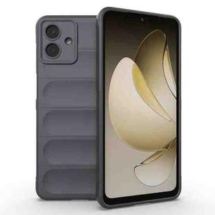 For Samsung Galaxy A07 4G Magic Shield TPU + Flannel Phone Case(Dark Grey)