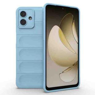 For Samsung Galaxy A07 4G Magic Shield TPU + Flannel Phone Case(Light Blue)