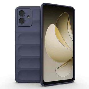 For Samsung Galaxy A07 4G Magic Shield TPU + Flannel Phone Case(Dark Blue)