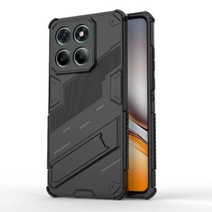 For Motorola Edge 60 Fusion 5G Global Punk Armor 2 in 1 PC + TPU Phone Case with Holder(Black)