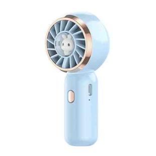 Mini Turbine Handheld Cute Rabbit Electric Fan(Blue)