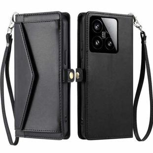 For Xiaomi 15 Wallet Multi-card Slot Leather Phone Case with Lanyard(Black)