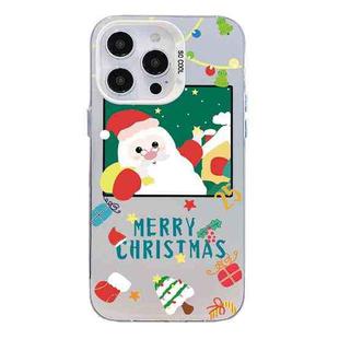 For iPhone 15 Pro Max Christmas Series PC Full Coverage Pattern Phone Case(CW044 White)