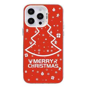 For iPhone 15 Pro Max Christmas Series PC Full Coverage Pattern Phone Case(CW046 White)