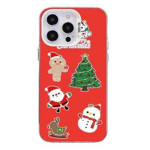 For iPhone 15 Pro Max Christmas Series PC Full Coverage Pattern Phone Case(CW040 White)