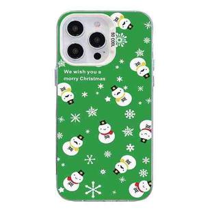 For iPhone 14 Pro Christmas Series PC Full Coverage Pattern Phone Case(CW038 White)