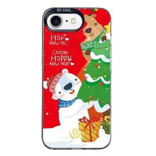 For iPhone 7 / 8 / SE 2020 2022 Christmas Series PC Full Coverage Pattern Phone Case(CK033 Black)