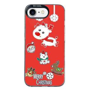 For iPhone 7 / 8 / SE 2020 2022 Christmas Series PC Full Coverage Pattern Phone Case(CK039 Black)