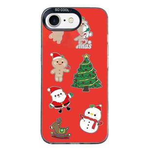 For iPhone 7 / 8 / SE 2020 2022 Christmas Series PC Full Coverage Pattern Phone Case(CK040 Black)