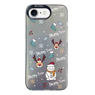For iPhone 7 / 8 / SE 2020 2022 Christmas Series PC Full Coverage Pattern Phone Case(CK041 Black)