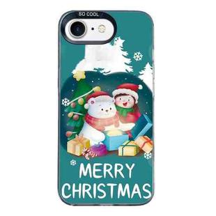 For iPhone 7 / 8 / SE 2020 2022 Christmas Series PC Full Coverage Pattern Phone Case(CK048 Black)