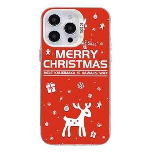 For iPhone 13 Pro Max Christmas Series PC Full Coverage Pattern Phone Case(CW045 White)