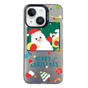 For iPhone 13 Christmas Series PC Full Coverage Pattern Phone Case(CK044 Black)