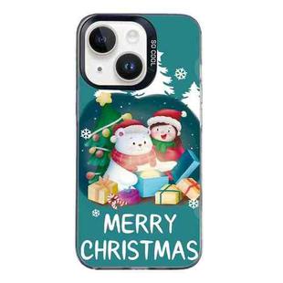 For iPhone 13 Christmas Series PC Full Coverage Pattern Phone Case(CK048 Black)