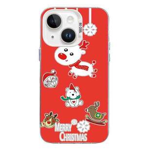 For iPhone 13 Christmas Series PC Full Coverage Pattern Phone Case(CW039 White)