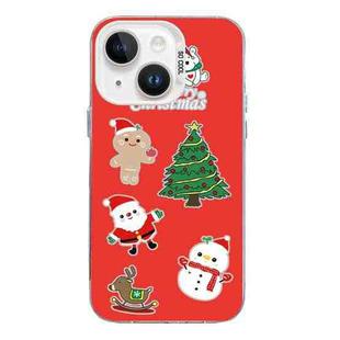 For iPhone 13 Christmas Series PC Full Coverage Pattern Phone Case(CW040 White)