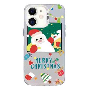 For iPhone 12 Christmas Series PC Full Coverage Pattern Phone Case(CW044 White)