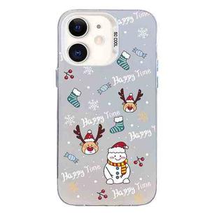 For iPhone 11 Christmas Series PC Full Coverage Pattern Phone Case(CW041 White)