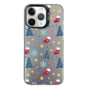 For iPhone 11 Pro Christmas Series PC Full Coverage Pattern Phone Case(CK036 Black)