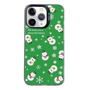 For iPhone 11 Pro Christmas Series PC Full Coverage Pattern Phone Case(CK038 Black)