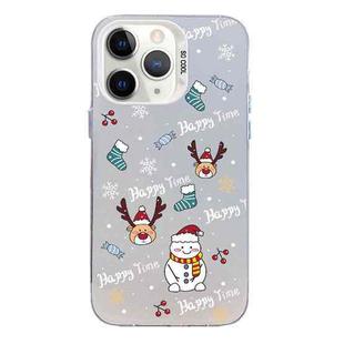 For iPhone 11 Pro Christmas Series PC Full Coverage Pattern Phone Case(CW041 White)