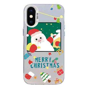 For iPhone X / XS Christmas Series PC Full Coverage Pattern Phone Case(CW044 White)