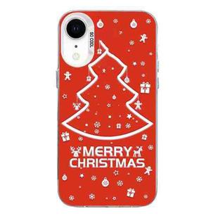 For iPhone XR Christmas Series PC Full Coverage Pattern Phone Case(CW046 White)