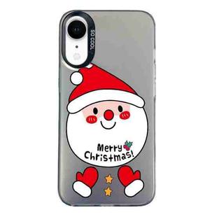 For iPhone XR Christmas Series PC Full Coverage Pattern Phone Case(CK043 Black)